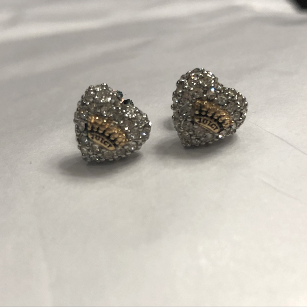 Juicy Couture heart stud earrings